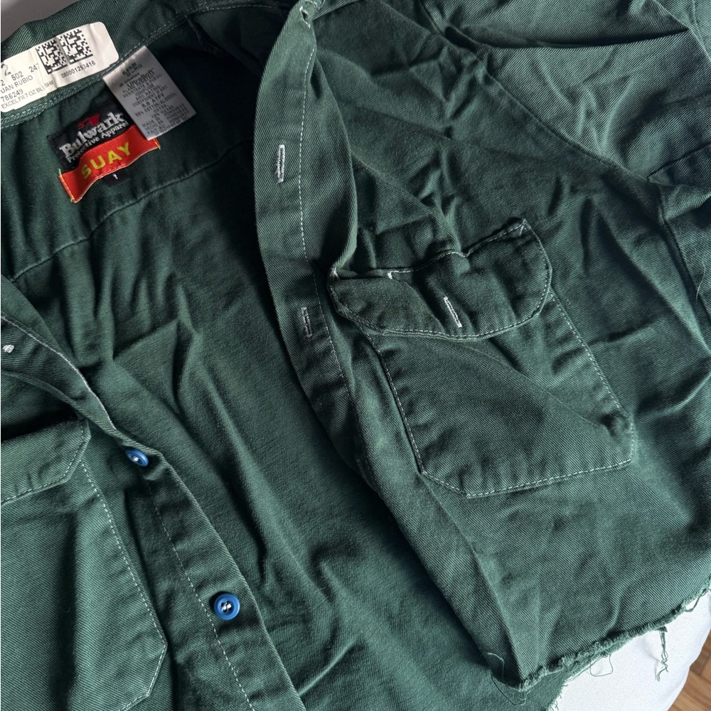 Suay Green Men's crop Shirt